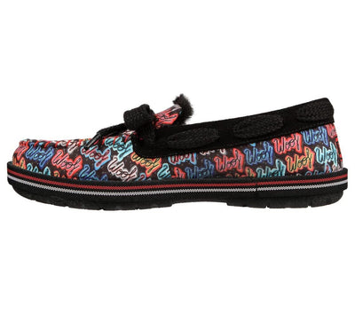 Skechers Women's BOBS Too Cozy - Woof Life Slippers, Black/Multi, 10