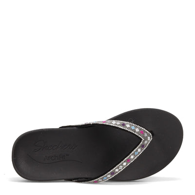 Skechers Cali Arch Fit Meditation-Day Shimmer Casual Sandal Women's Sandal 8 B(M) US Black-Multi