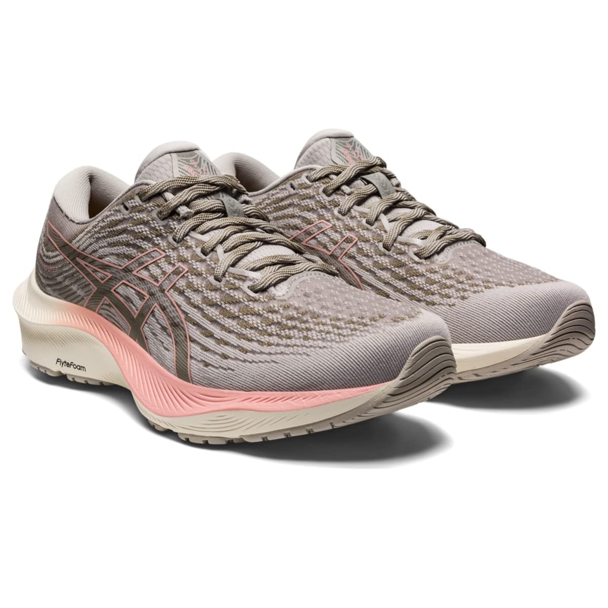 ASICS Women's Gel-Kayano LITE 3 Running Shoes, 5.5, Oyster Grey/Frosted Rose