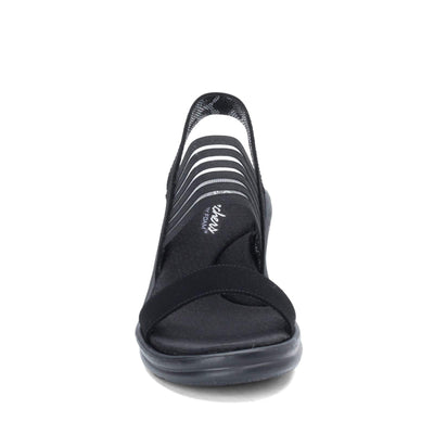 Skechers Cali Women's Rumblers-Sci-Fi Wedge Sandal, Black, 9 W US