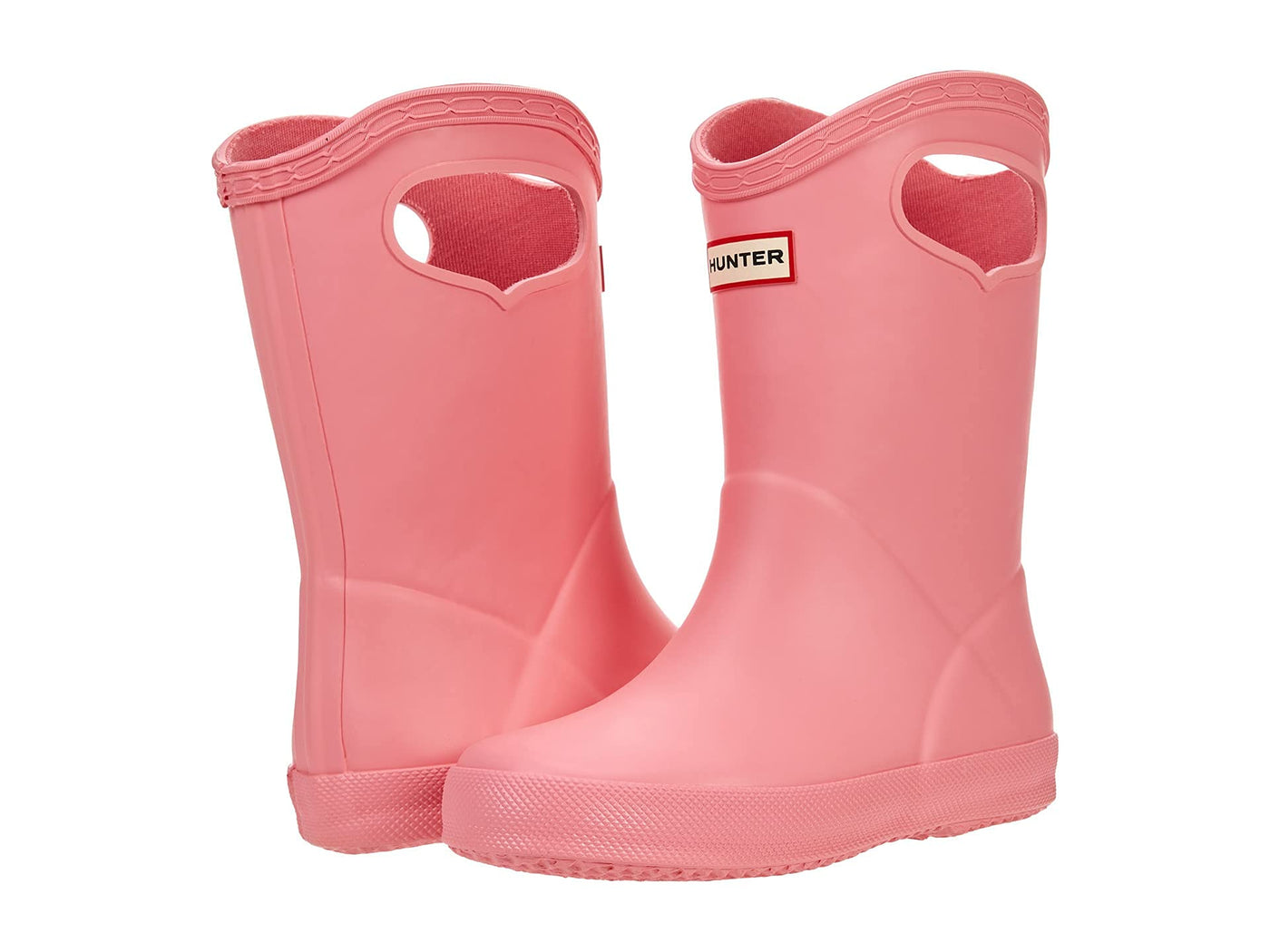 Hunter First Classic Pull-On Rain Boots For Boys and Girls - Natural Rubber, Waterproof, and Hand Made Boots With Easy Grab Handles for Toddler and Little Kid - Pink Shiver 13 Little Kid M