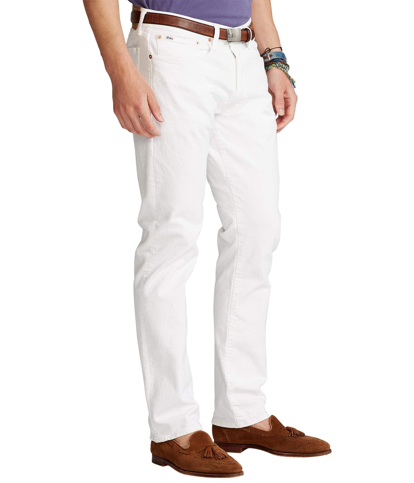 Polo Ralph Lauren Varick Slim Straight Jean Hudson White 30 30