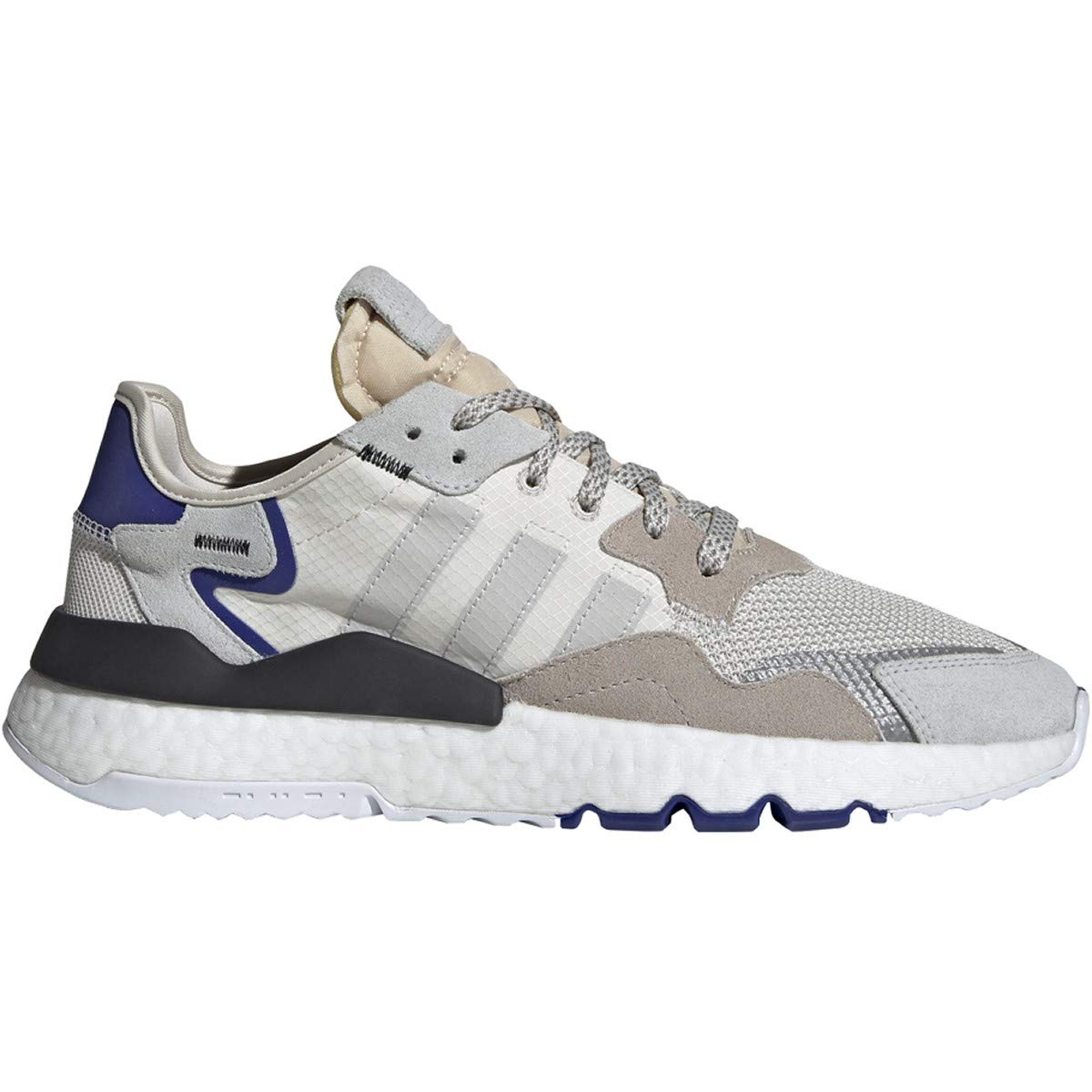 adidas Mens Nite Essentials Jogger Shoes (9, Raw White/Grey One/Active Blue)