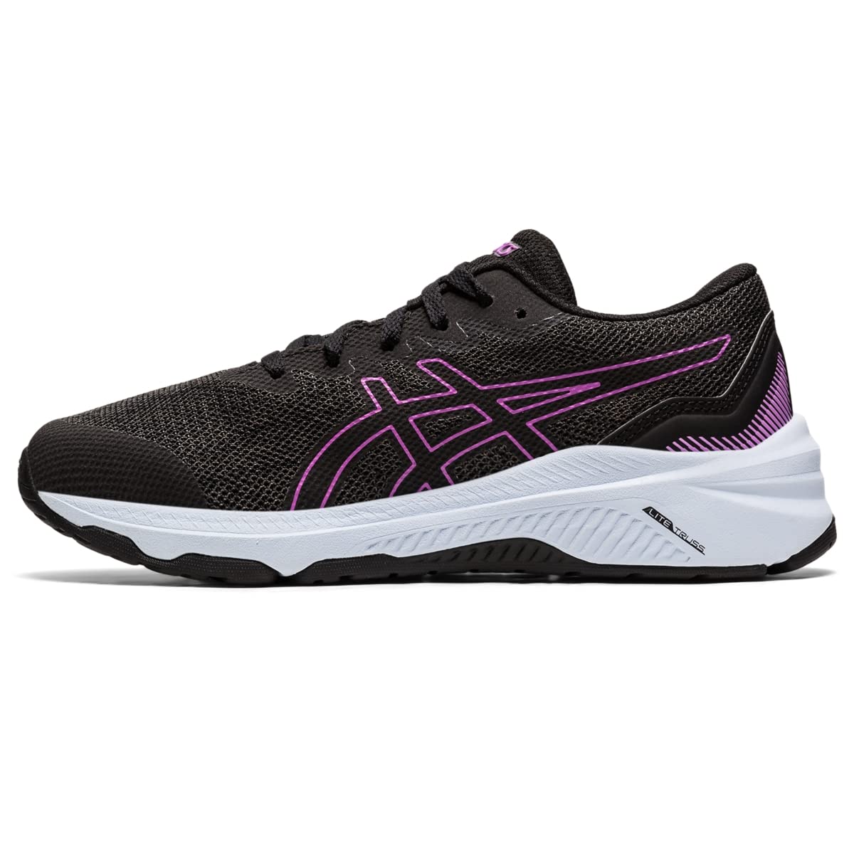 ASICS Kid's GT-1000 11 Grade School Running Shoes 5 Big Kid Graphite Grey/Orchid