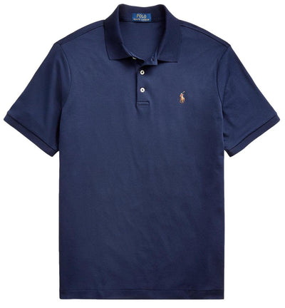 POLO RALPH LAUREN Mens Medium Fit Interlock Pony Shirt- FrenchNavySigPny -Large