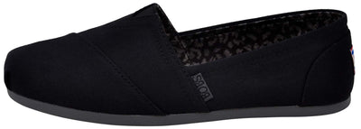 Skechers womens Bobs Plush - Peace & Love Flat, Black, 5 Wide US