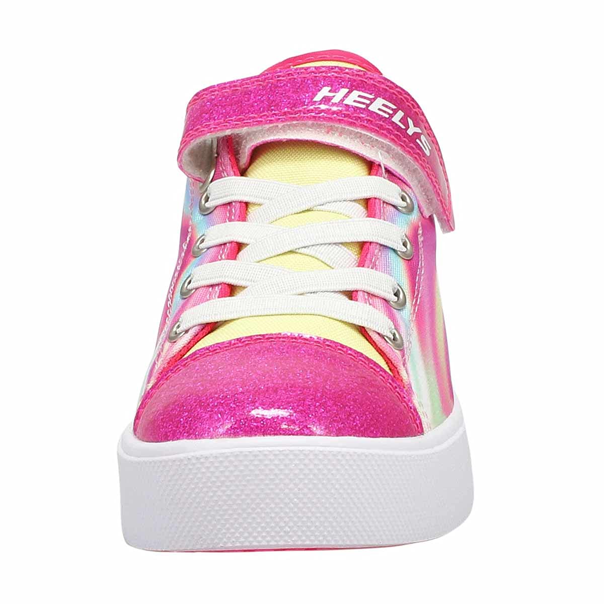 HEELYS Girl's Snazzy (Little Kid/Big Kid/Adult) Hot Pink/Multi Heart Swirl 13 Little Kid M