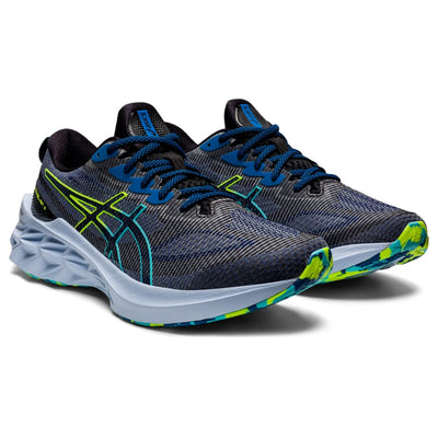 ASICS Men's NOVABLAST 2 LE Running Shoes, 14, Black/Hazard Green