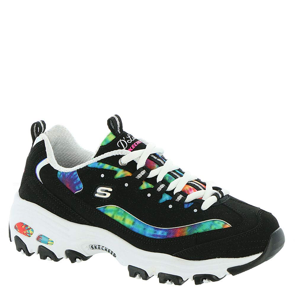 Skechers Women's D'Lites Summer Fiesta Sneaker 11 Black Multi