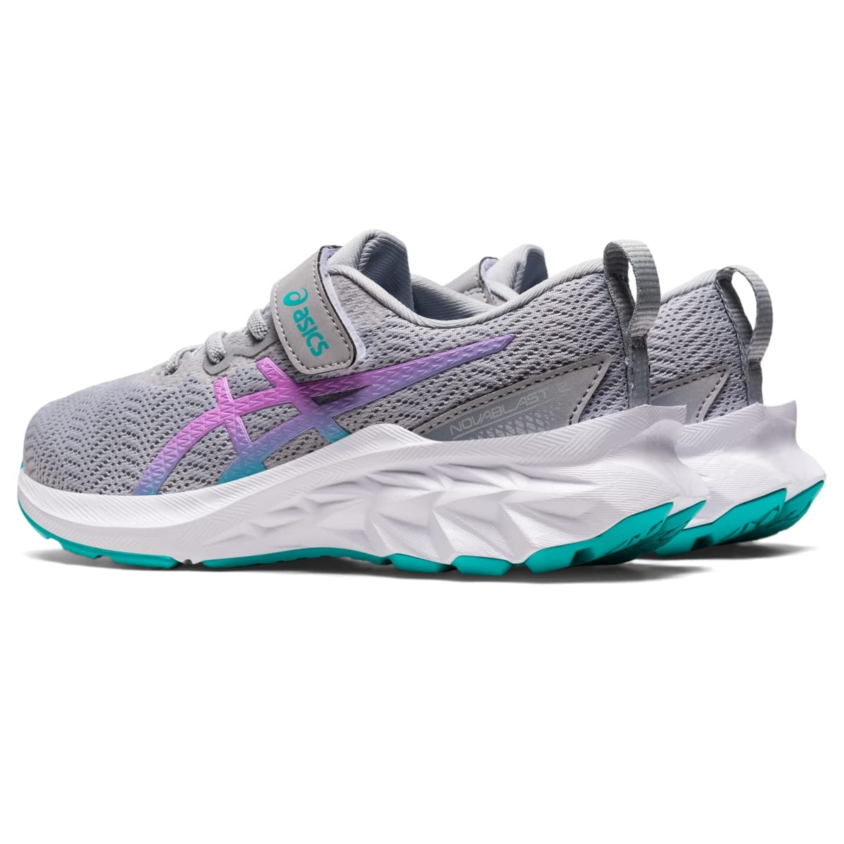 ASICS Girl's Novablast 2 PS (Toddler/Little Kid) Piedmont Grey/Lavender Glow 13 Little Kid M