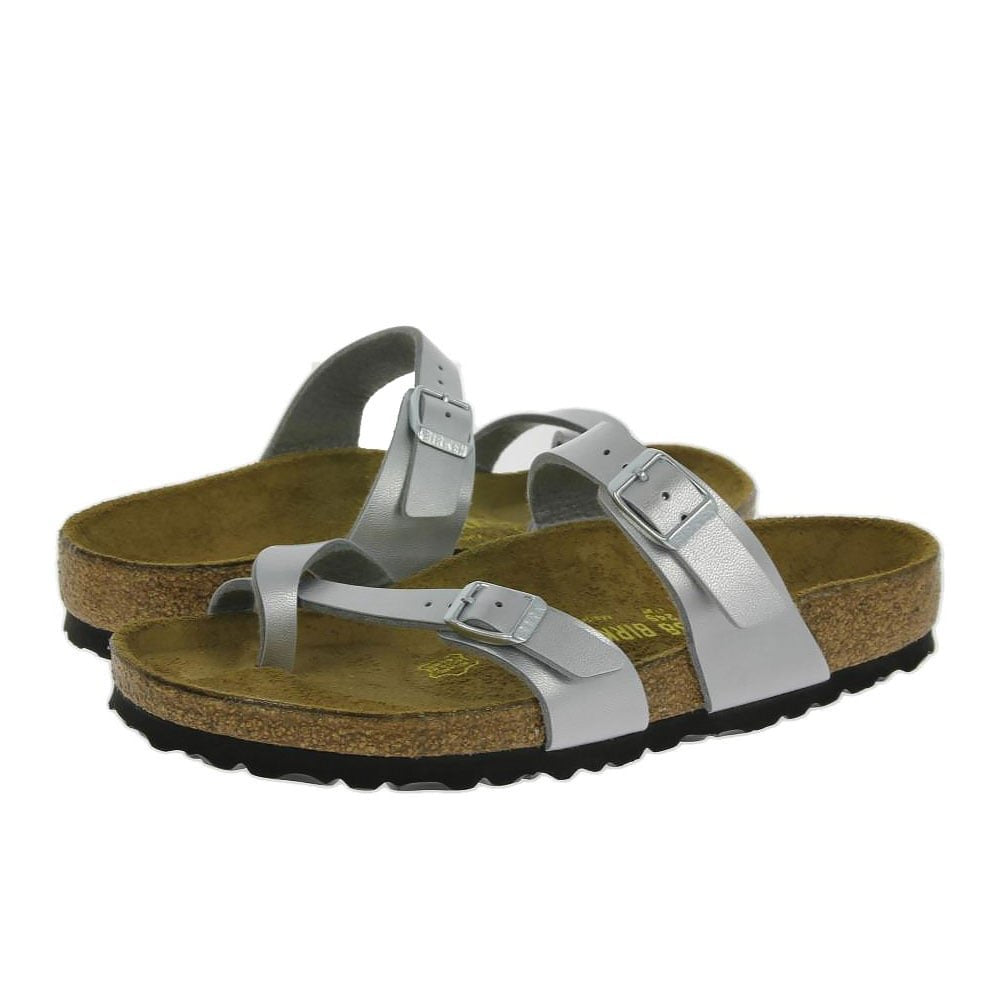 Birkenstock Women's Flip Flop Sandals, Silver Birko-Flor&Trade, 5.5 UK