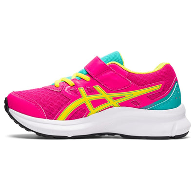 ASICS Kid's JOLT 3 Pre-School Running Shoe, 3, Pink GLO/Sour Yuzu