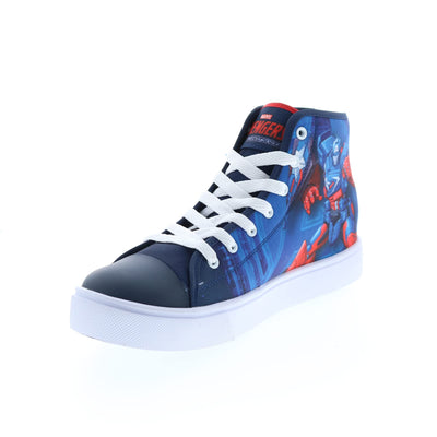 HEELYS Men's Captain America Hustle High Top Wheels Skate Sneaker Shoes 12 Navy/Red/White Flag