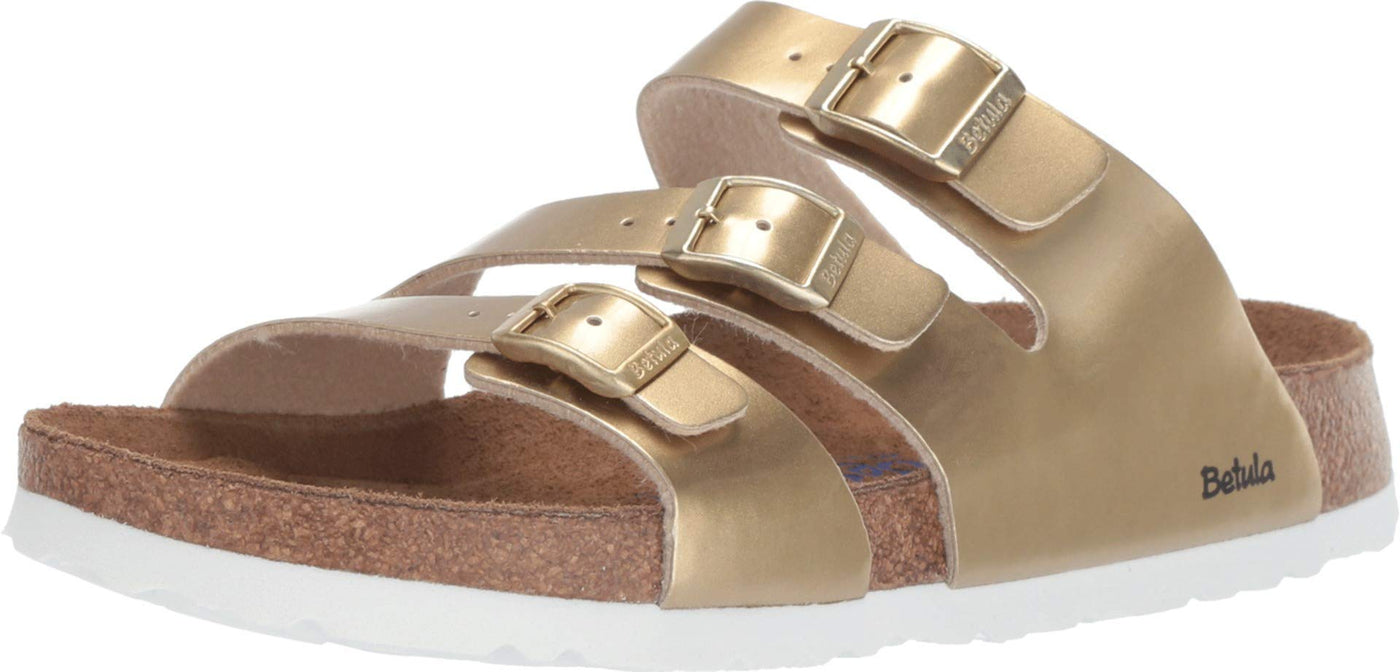 Birkenstock womens Leo Soft 6-6.5 Narrow Gold