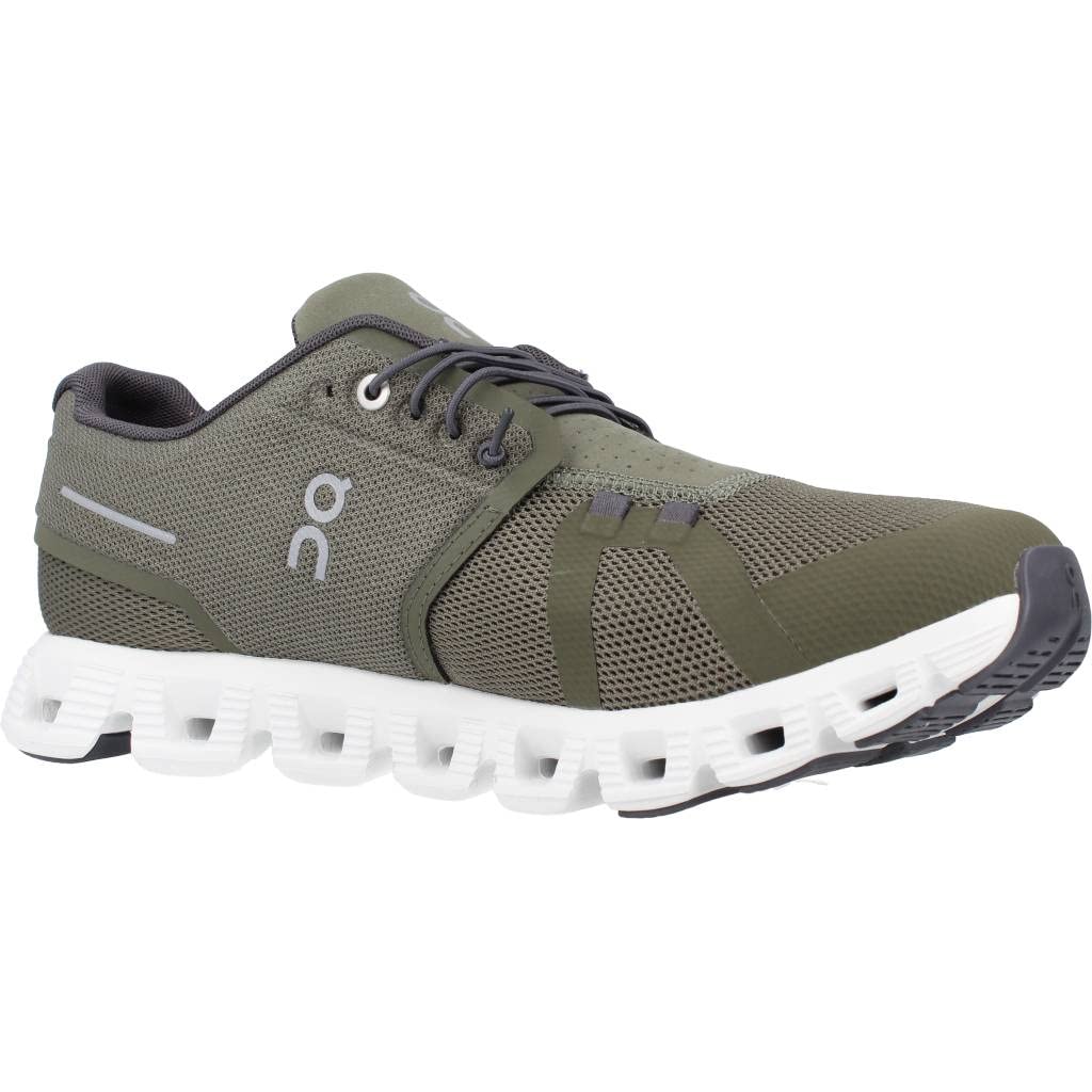 On Men's Cloud 5 Sneakers, Olive/White, 7 Medium US