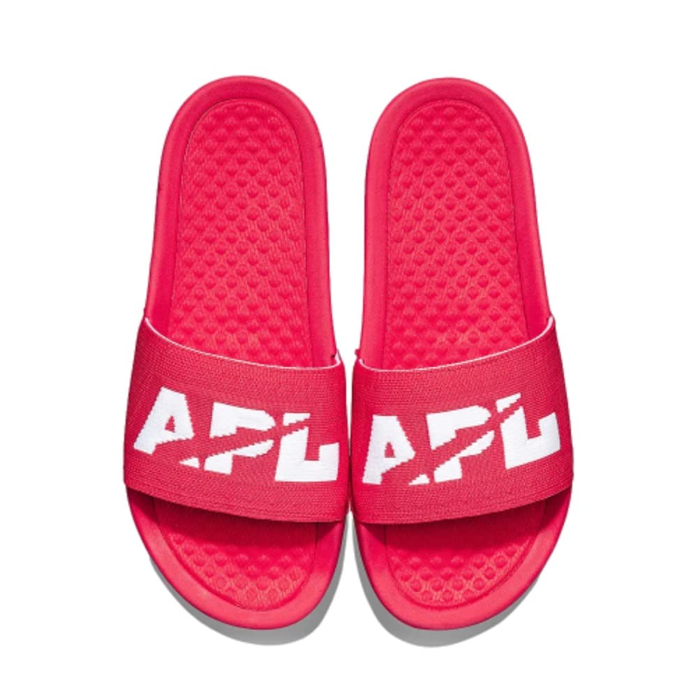 APL: Athletic Propulsion Labs Women's Big Logo Techloom Slide, Red/White, 9