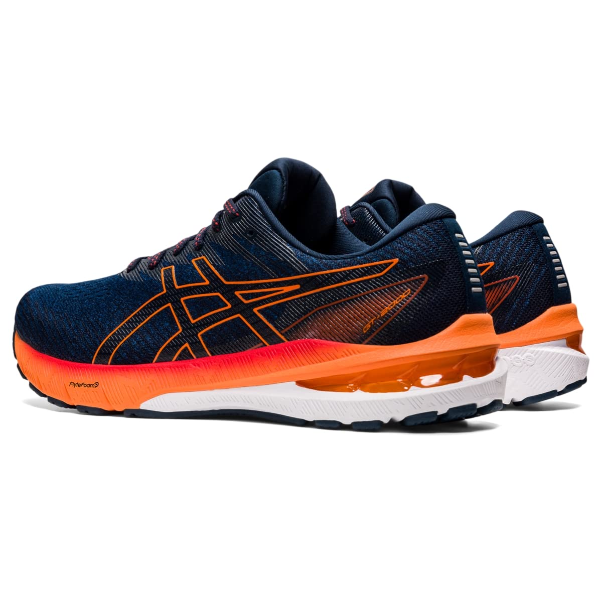 ASICS Men's GT-2000 10 Running Shoes, 12.5, MAKO Blue/Shocking Orange