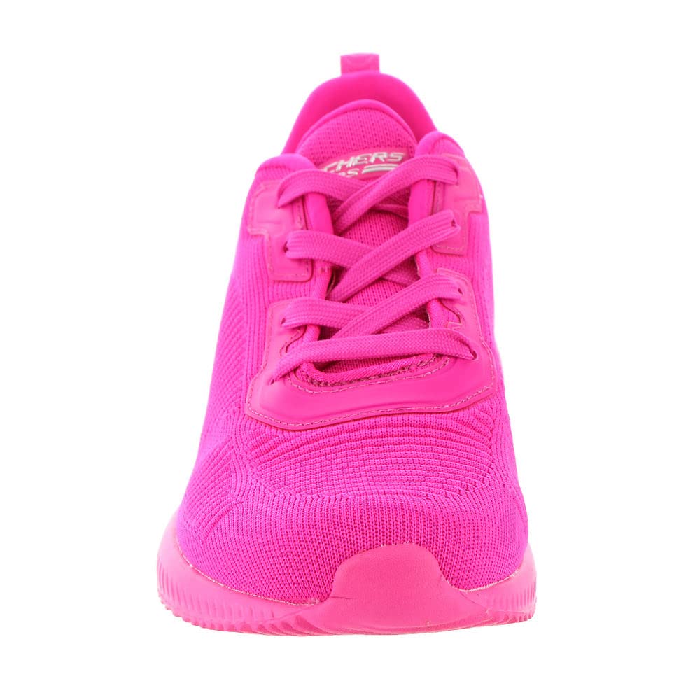 Skechers Bobs Squad-Color Crash Women's Sneaker 9 Neon-pink