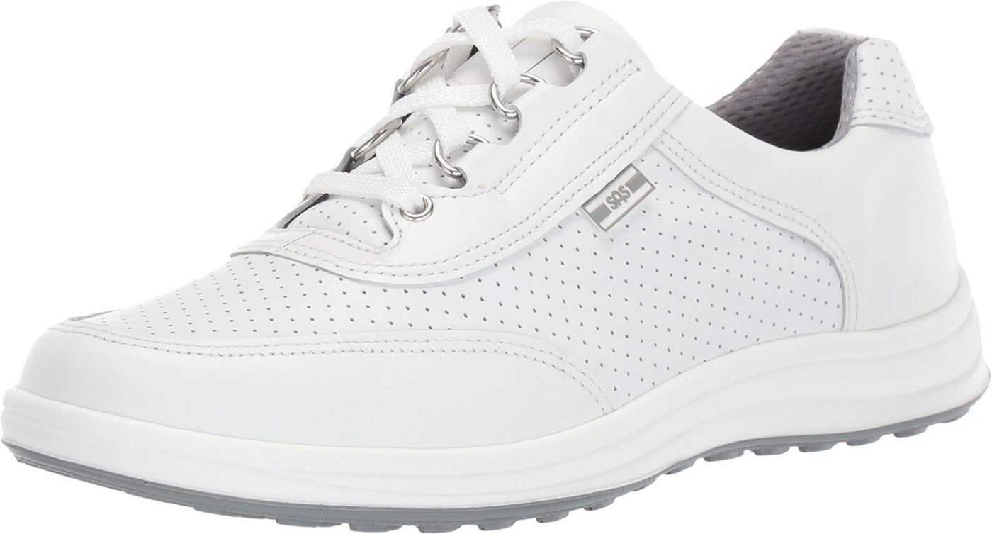 SAS Sporty Lux Lace Up Comfort Sneaker White Perf 9 M (M) (B)