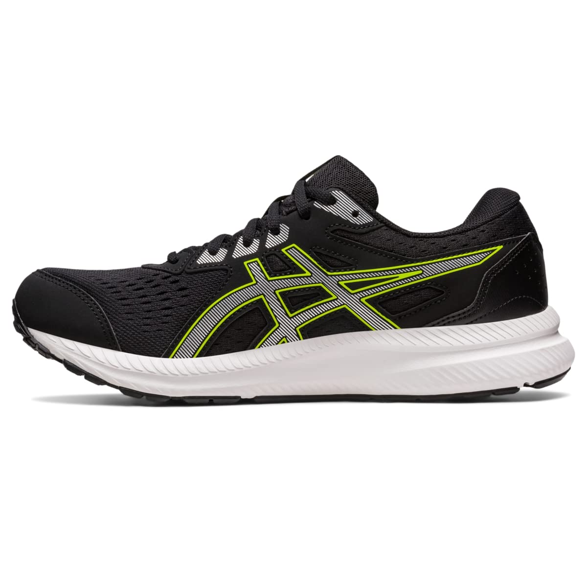 ASICS Men's Gel-Contend 8 Running Shoes, 11, Black/Pure Silver