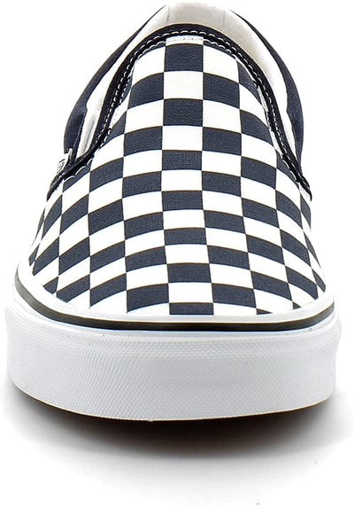 Vans Men's Classic Slip-On Checkerboard Sneakers, Parisian Night/True White, 10 Medium US