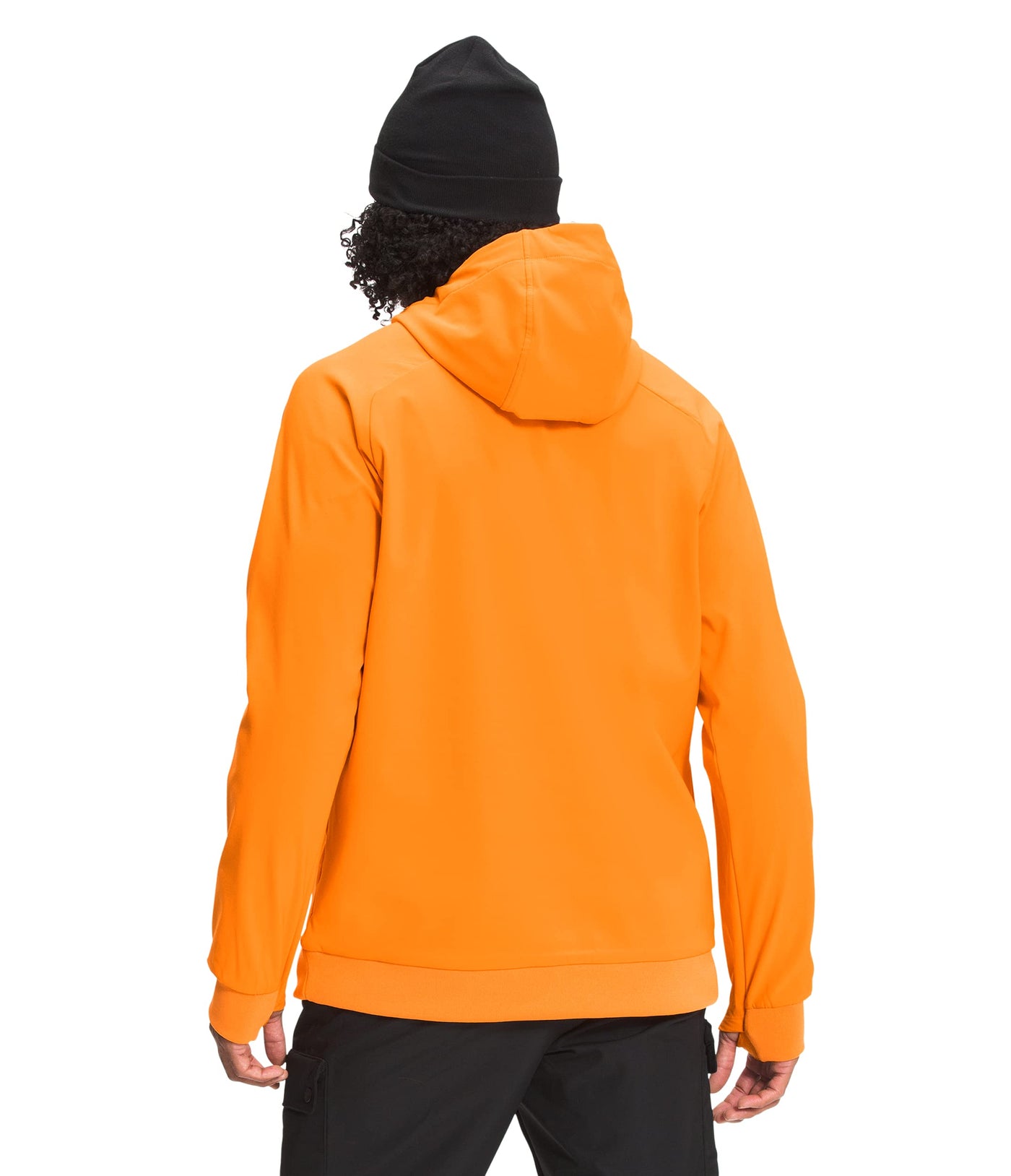 THE NORTH FACE Men's Tekno Logo Water-Repellent Fleece Hoodie, Vivid Orange, Medium Regular