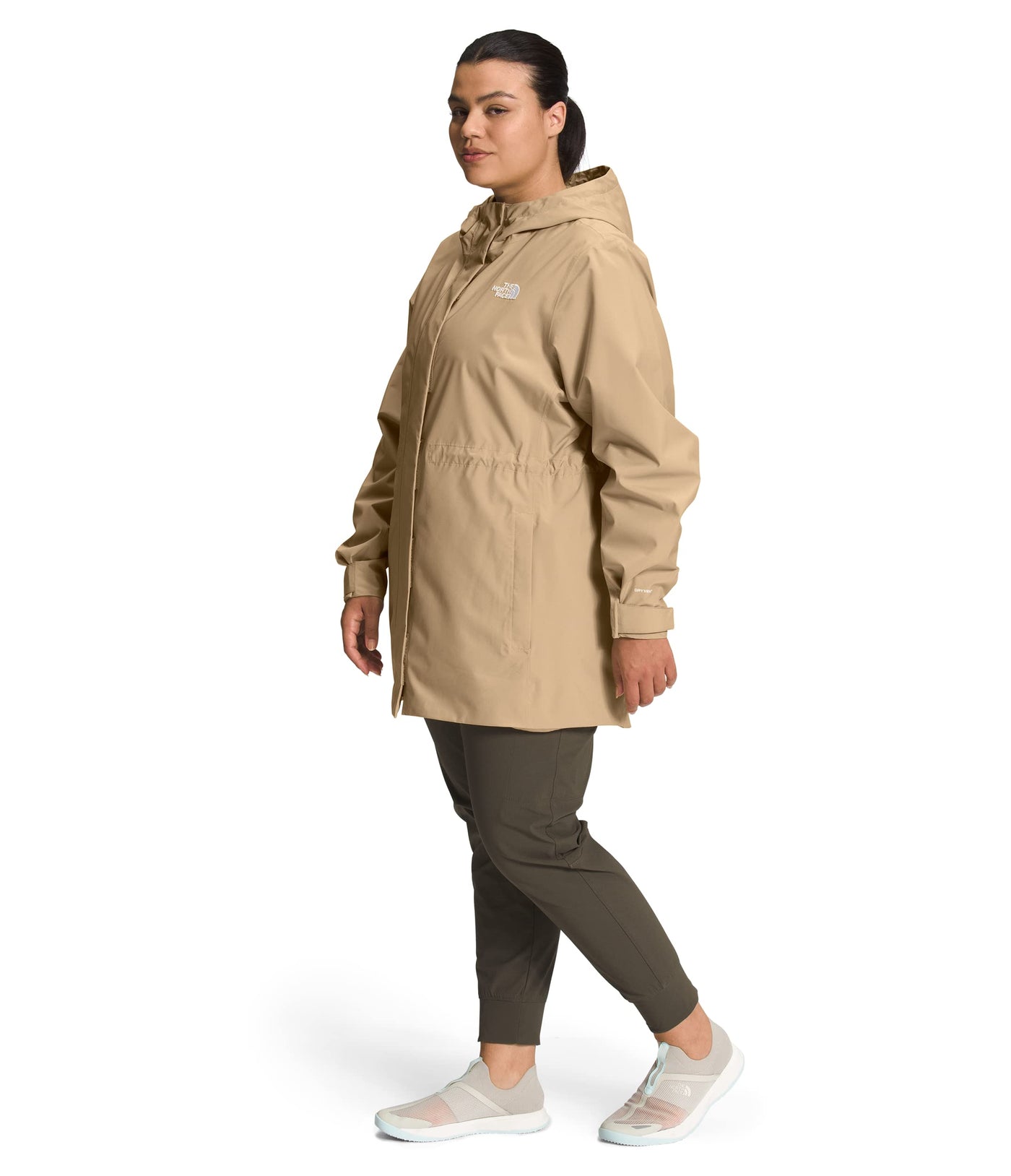 THE NORTH FACE Plus Size City Breeze Rain Jacket Khaki Stone 2X