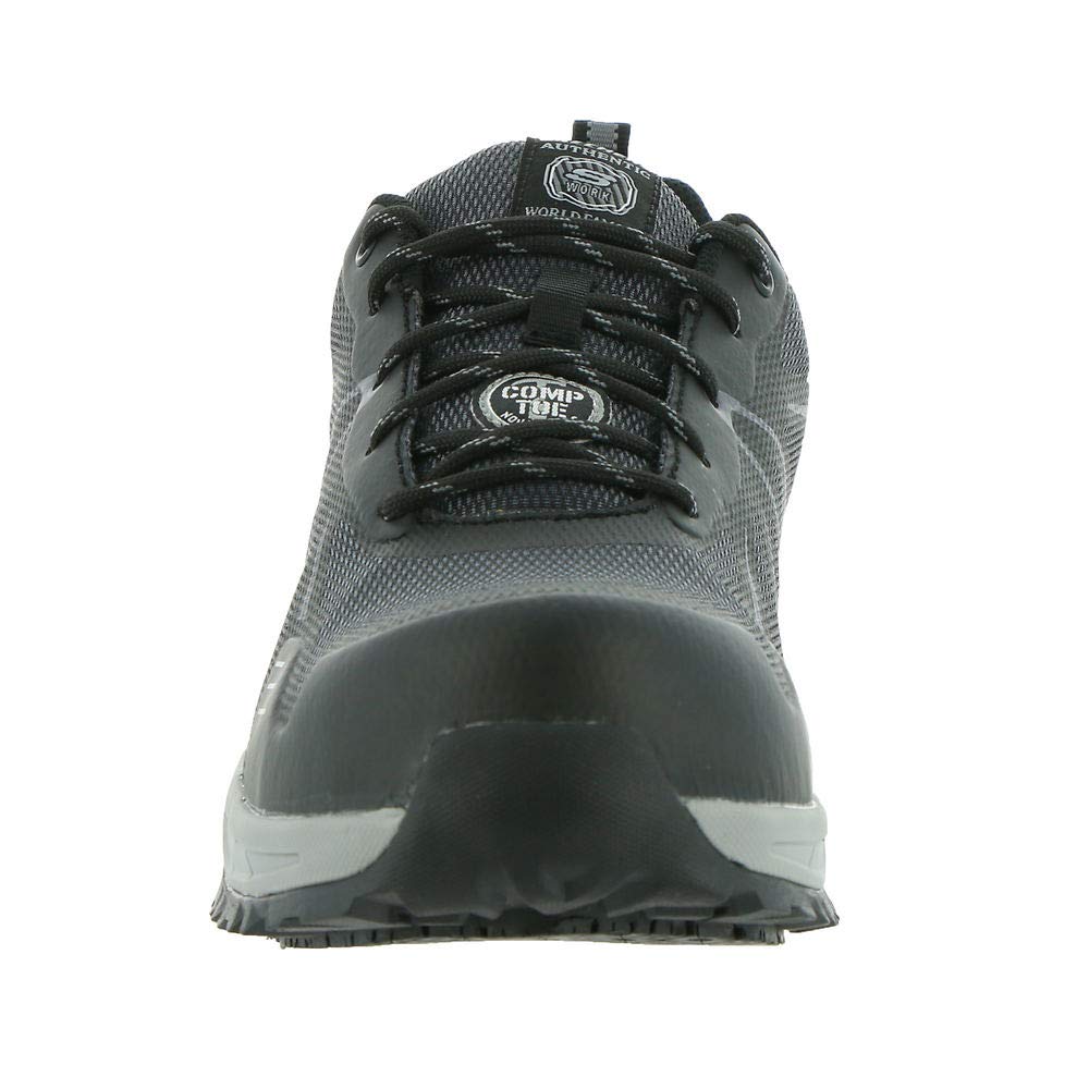 Skechers Azbar Comp Toe Black/Gray 10.5 D (M)