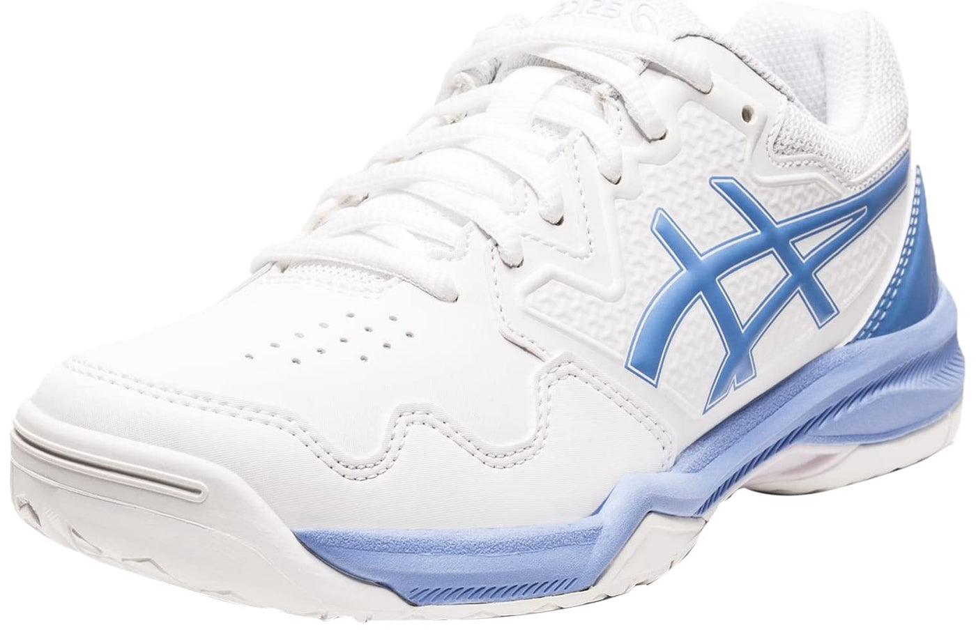 ASICS womens Gel-dedicate 7 10.5 White/Periwinkle Blue