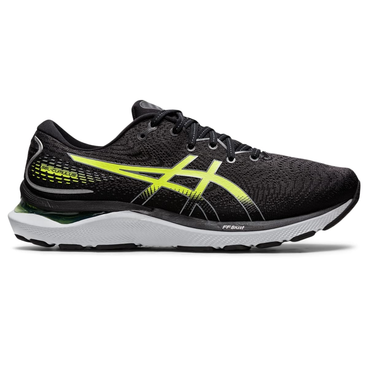 ASICS Men's Gel-Cumulus 24 Running Shoes 12.5 Black/Hazard Green