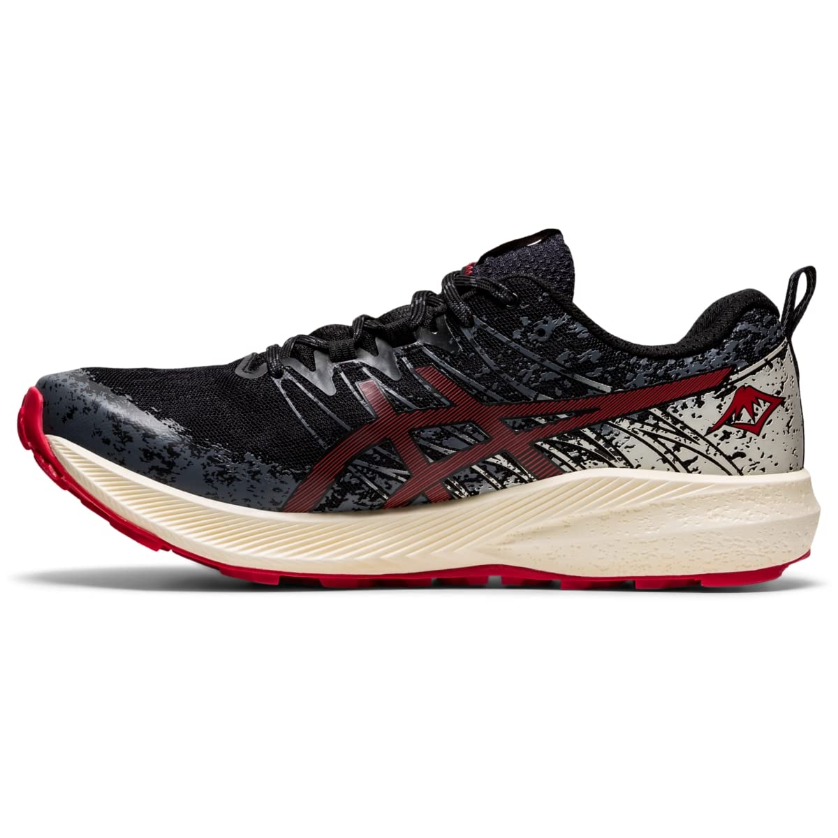 ASICS Men's Fuji Lite 2 Running Shoes, 10.5, Black/Electric RED