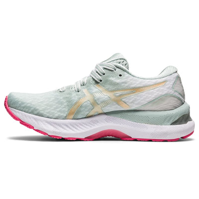 ASICS Women's Gel-Nimbus 23 Running Shoes, 11, Lichen Rock/Champagne