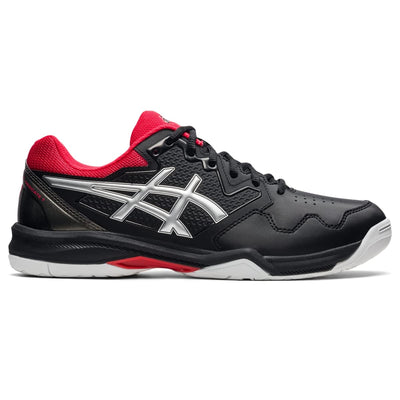 ASICS Men's Gel-Dedicate 7 Tennis Shoes, 9, Black/Pure Silver