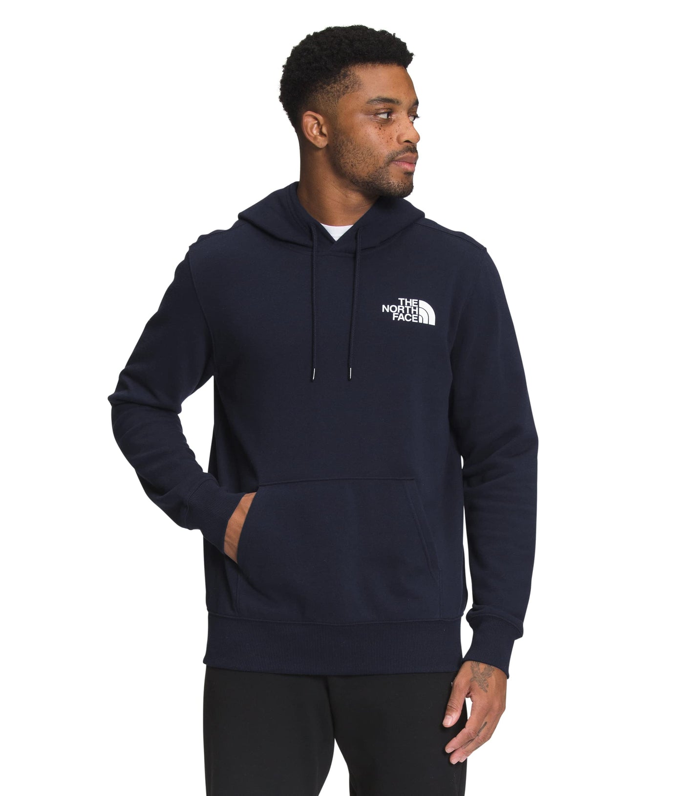 THE NORTH FACE Men's Box NSE Pullover Hoodie (Standard and Big Size), Aviator Navy/Horizon Red, 3X-Large