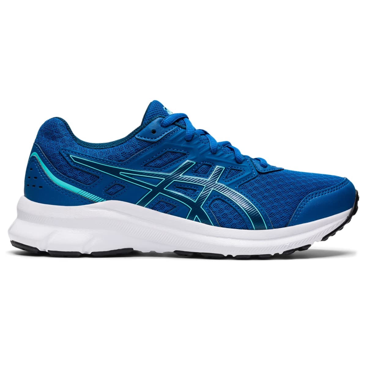 ASICS Kid's JOLT 3 Grade School Running Shoe, 4, Lake Drive/MAKO Blue