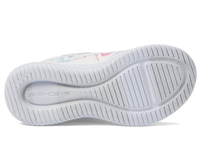 Skechers Kids Girls Jumpsters-Hydro Swirl Sneaker, White/Multi, 10.5 Little Kid