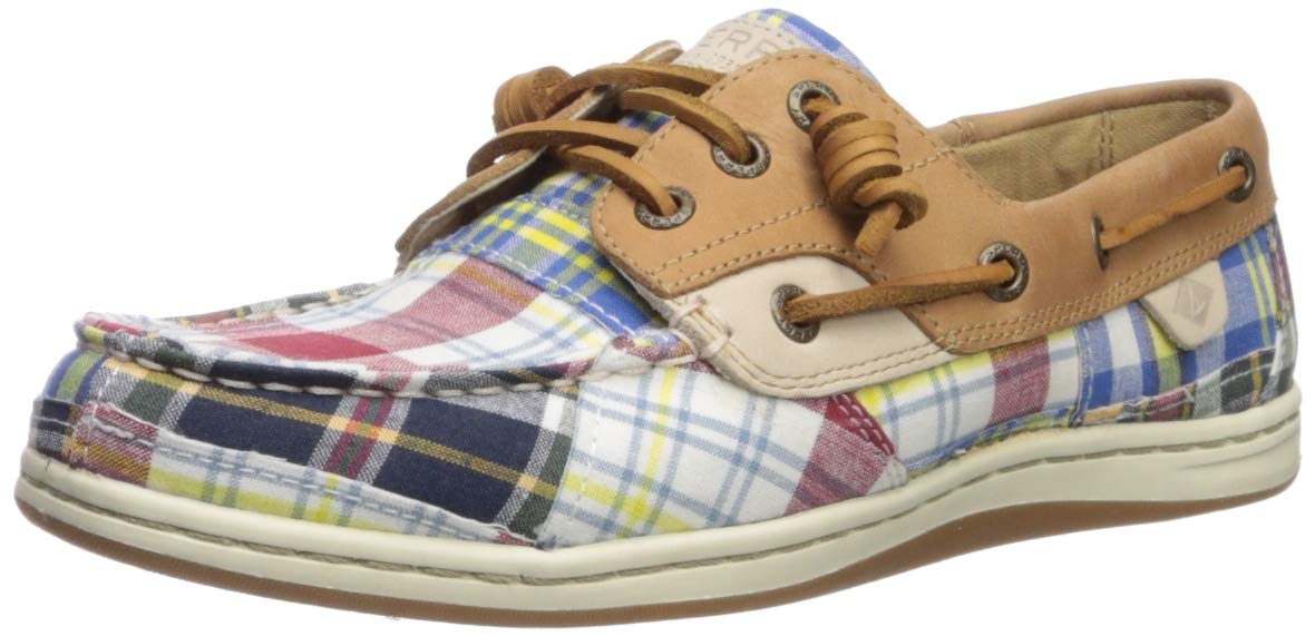 Sperry Songfish Prep Navy Multi/Tan/Madras 6.5