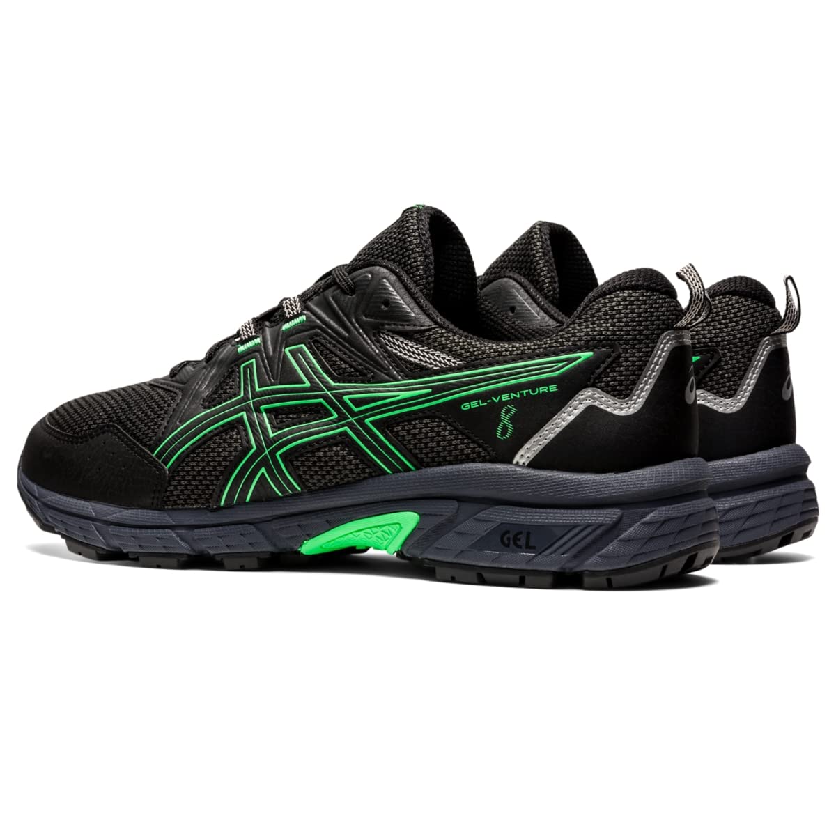 ASICS Men's Gel-Venture 8 Running Shoes 15 Black/New Leaf