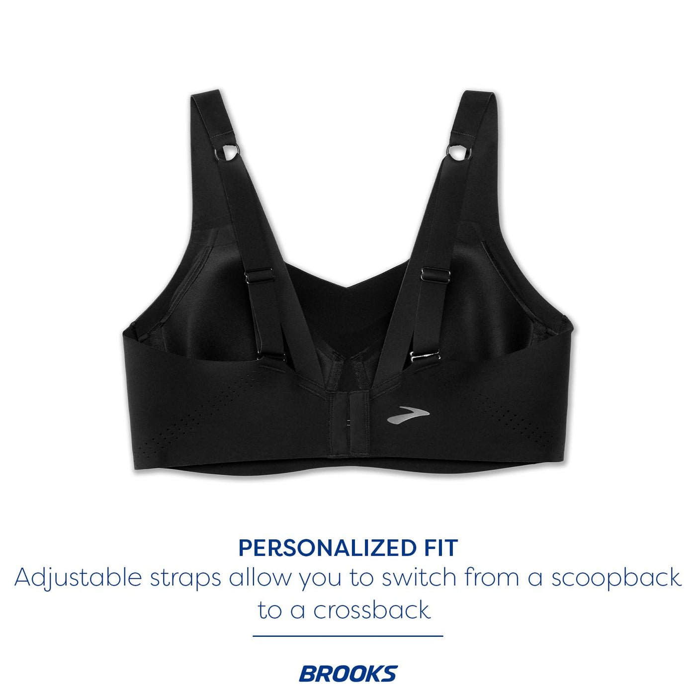 Brooks Women's Underwire Sports Bra for High Impact Running, Workouts & Sports with Maximum Support - Black - 42DD