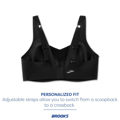 Brooks Women's Underwire Sports Bra for High Impact Running, Workouts & Sports with Maximum Support - Black - 42DD