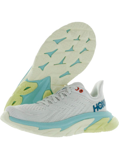 HOKA ONE ONE Women's Clifton Edge Road Running Shoe 8.5 Blanc De Blanc/Blue Tint