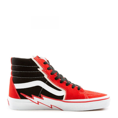 Vans US 7.5 Men's Hi-Top Trainers (Bolt) Racing Red/Black, 36 EU, Bolt Racing Red Black, 4.5