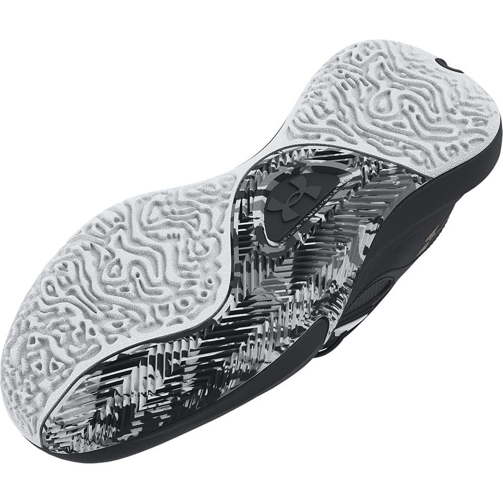 Under Armour Unisex Adult Lockdown 6 Basketball Shoe 11 Women/9.5 Men (003) Black/Black/Metallic Gold