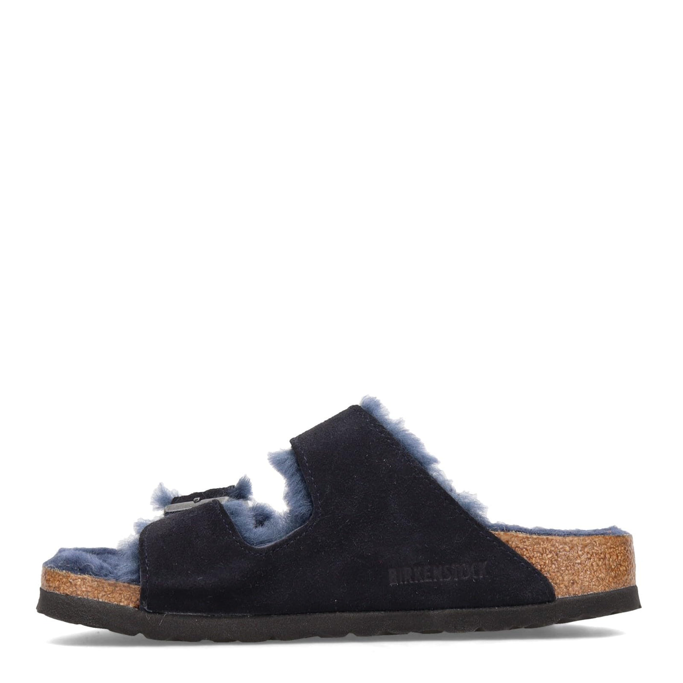 Birkenstock Arizona Shearling Suede Leather Narrow Women | Midnight (1020583) (7, Midnight)