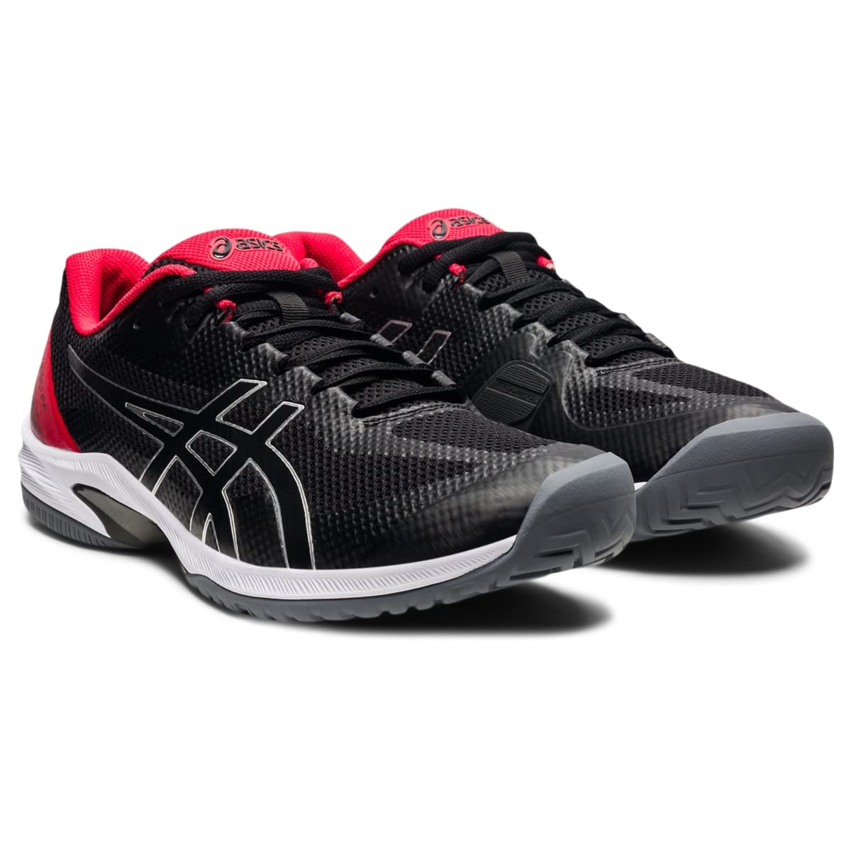 ASICS Men's Court Speed FlyteFoam Tennis Shoes, 12, Black/Black