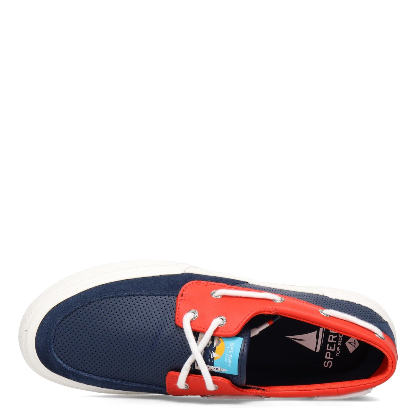 Sperry mens Soletide 2-eye Boat Shoe, Navy/Red, 10 US