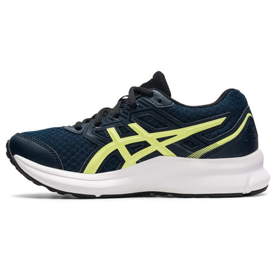 ASICS Kid's JOLT 3 Grade School Running Shoes 4 Big Kid Yellow,blue