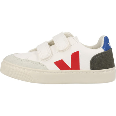 Veja Small V-12 Hook and Loop (Little Kid/Big Kid) Extra/White/Multicolor/Mud Unisex EU 30 (US 12.5 Little Kid) M