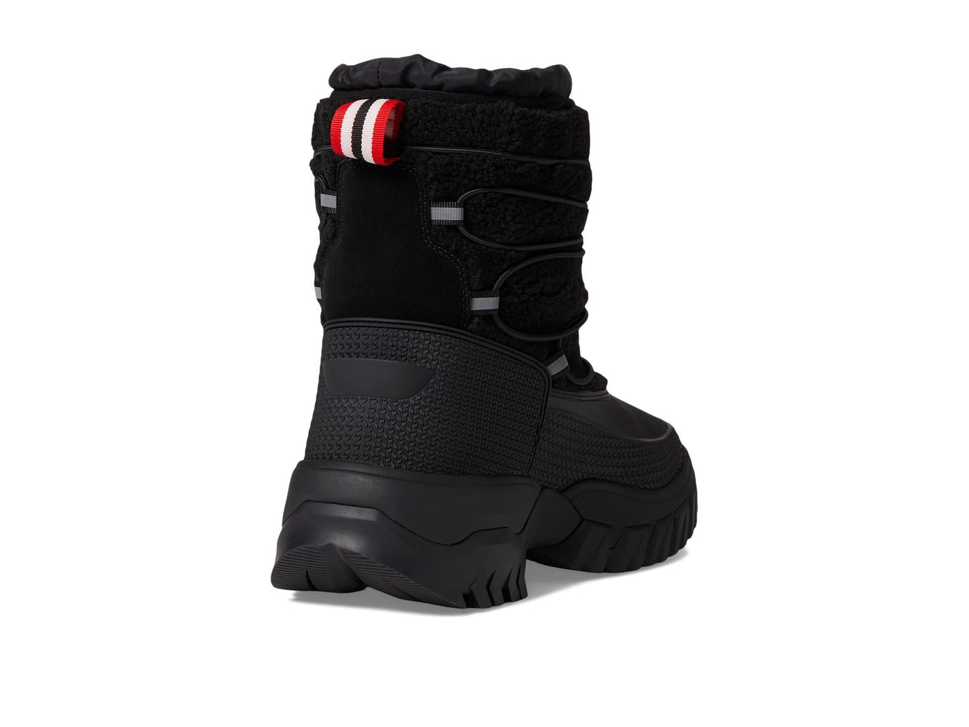 Hunter Wanderer Short Sherpa Snow Boot Black 8 M