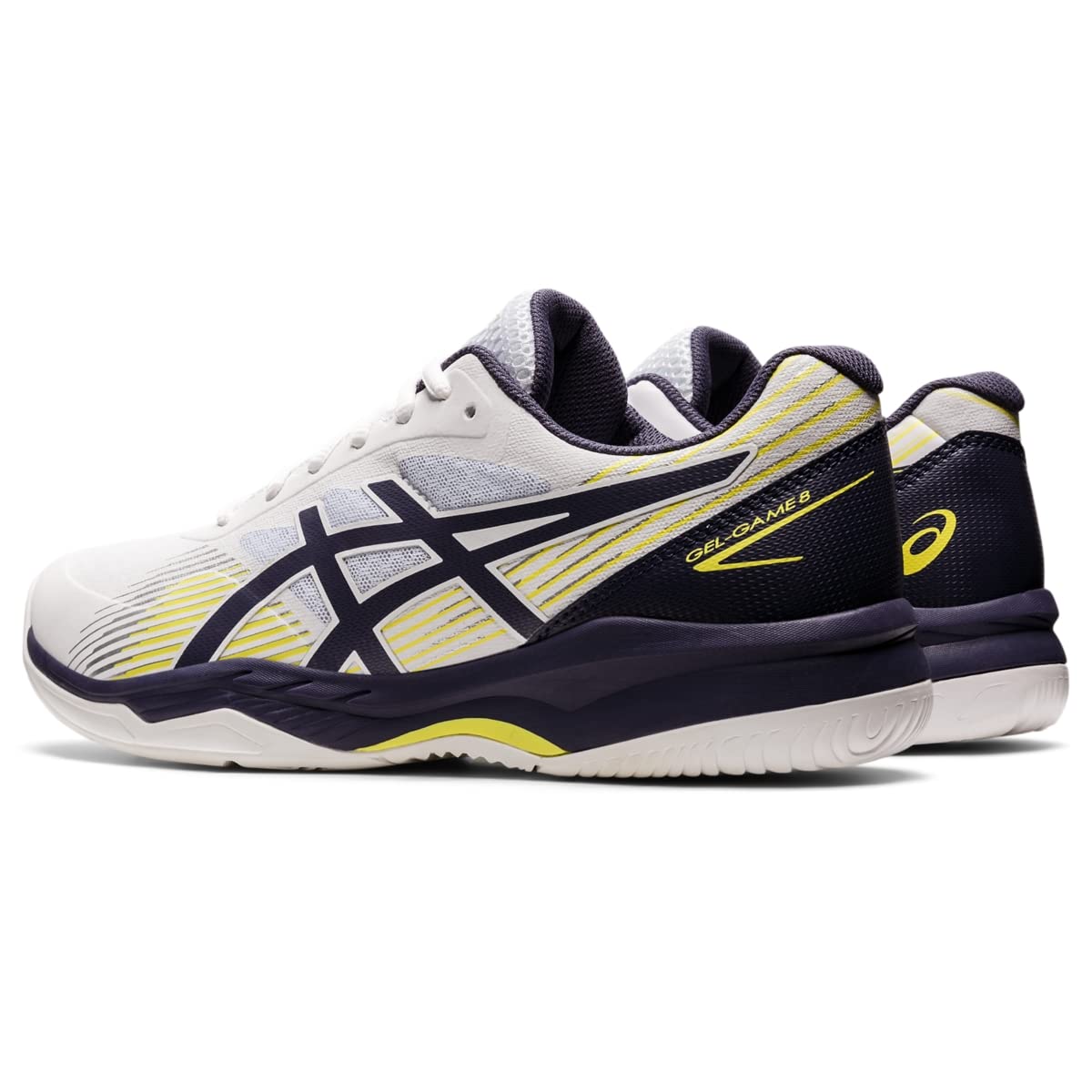 ASICS Men's GEL-GAME 8 Tennis Shoes, 13, WHITE/INDIGO FOG